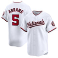Washington Nationals #5 CJ Abrams White MAROU Home Limited Player Jersey
