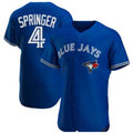 Toronto Blue Jays #4 George Springer Royal MAROU Flex Base Stitched Jersey