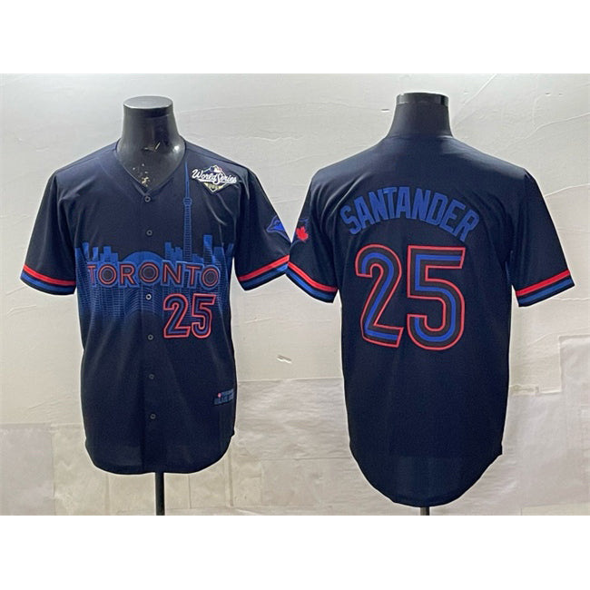 Toronto Blue Jays #25 Anthony Santander Navy MAROU 2025 World Series City Connect Limited Stitched Jersey