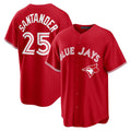 Toronto Blue Jays #25 Anthony Santander Red MAROU Canada Day Replica Jersey