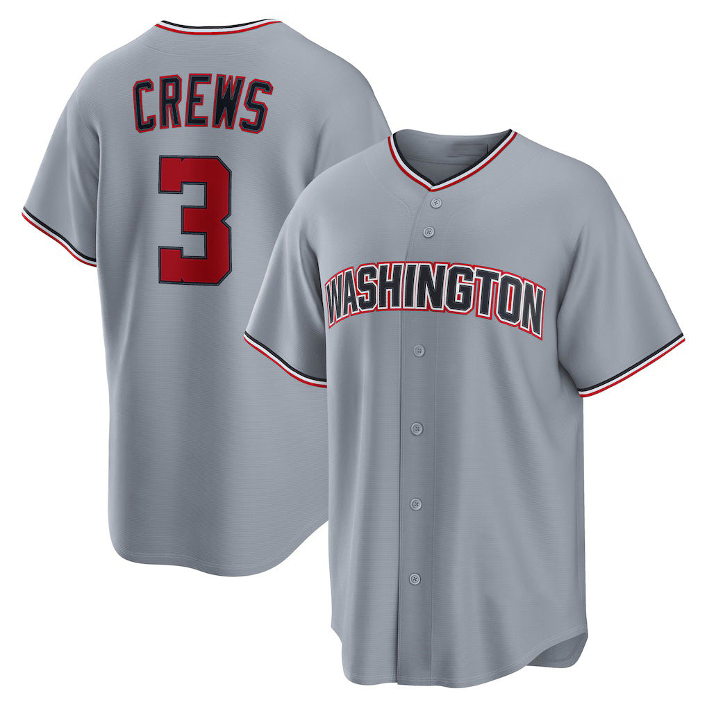 Washington Nationals #3 Dylan Crews Gray MAROU Road Replica Jersey
