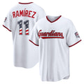 Cleveland Guardians #11 José Ramírez USA 250 Fourth of July Home Stadium Jersey - White Puhics