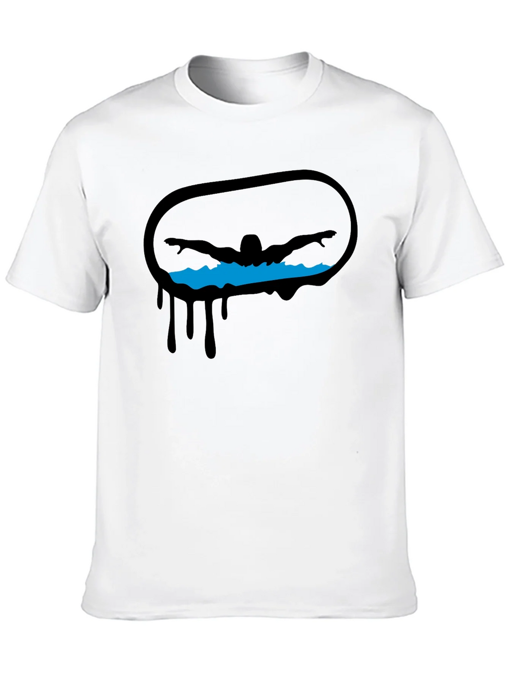 Swimmer Graphic Black T-Shirt