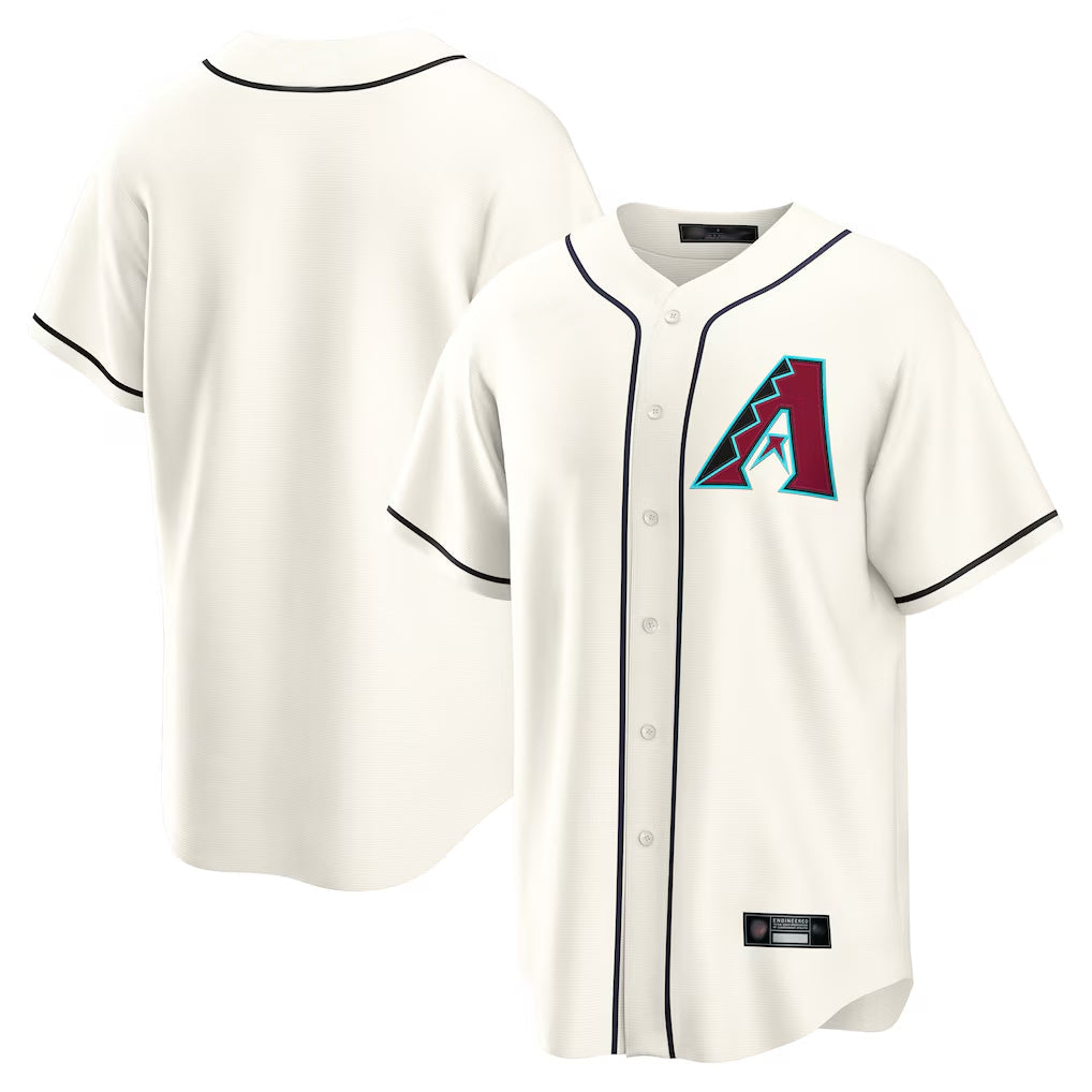 Arizona Diamondbacks Cream Home Game Blank Player Stitched Baseball Jersey