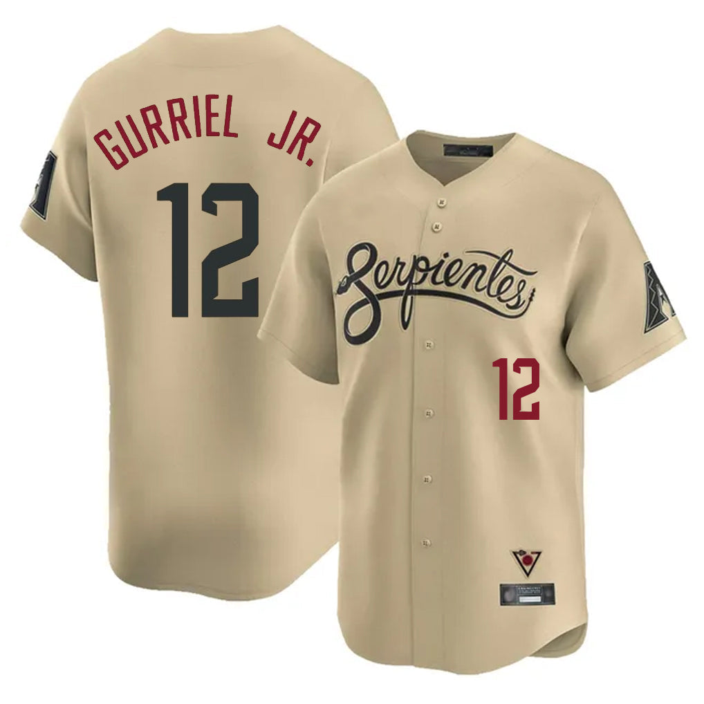 Arizona Diamondbacks #12 Lourdes Gurriel Jr Player Tan City Connect Limited Home Game Stitched Baseball Jersey