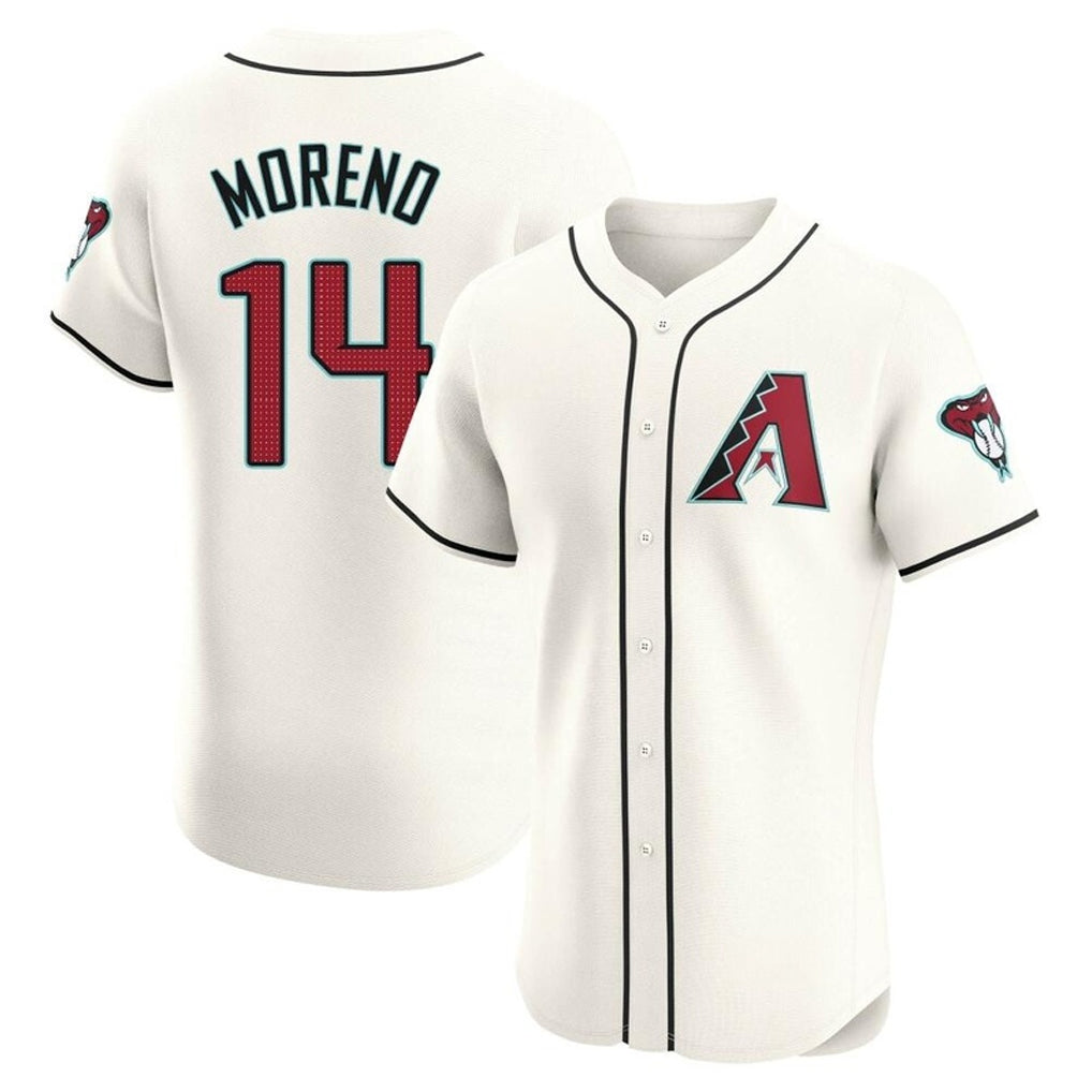 Arizona Diamondbacks #14 Gabriel Moreno Player Cream Limited Elite Home Game Stitched Baseball Jersey
