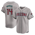 Arizona Diamondbacks #14 Gabriel Moreno Player Gray Road Limited Home Game Stitched Baseball Jersey