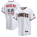 Arizona Diamondbacks #14 Gabriel Moreno White USA 250 Fourth of July Stitched Baseball Jersey