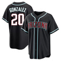 Arizona Diamondbacks #20 Luis Gonzalez Player Black Home Game Stitched Baseball Jersey