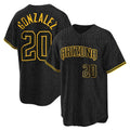 Arizona Diamondbacks #20 Luis Gonzalez Player Black Snake Skin City Home Game Stitched Baseball Jersey