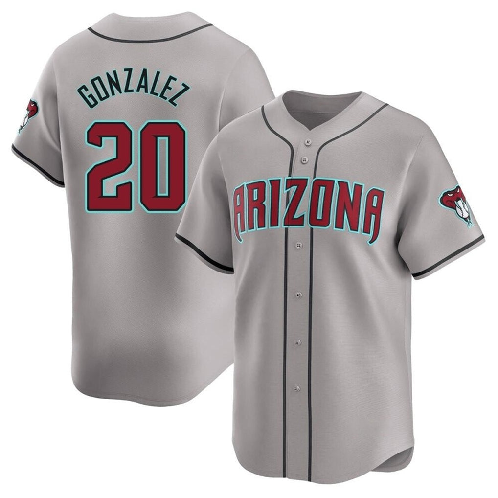 Arizona Diamondbacks #20 Luis Gonzalez Player Gray Road Limited Home Game Stitched Baseball Jersey