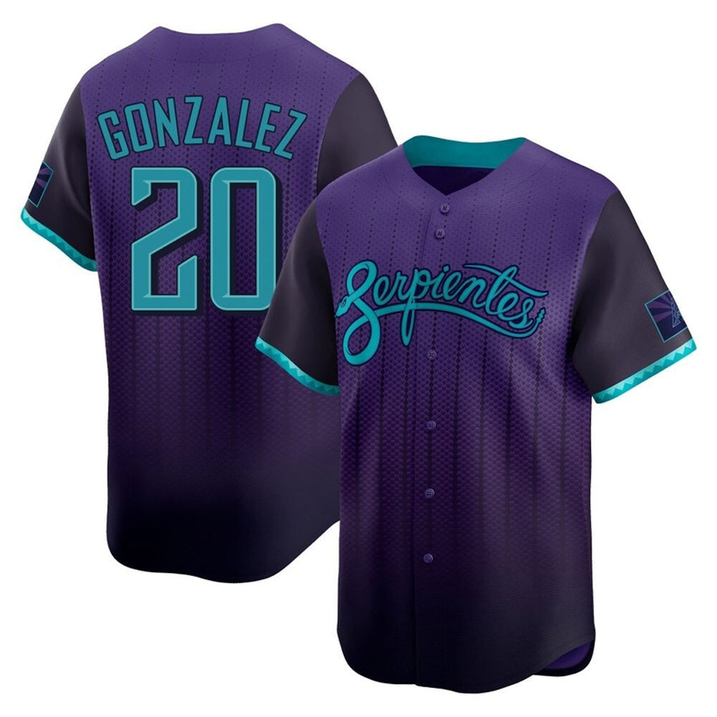 Arizona Diamondbacks #20 Luis Gonzalez Player Purple City Connect Limited Home Game Stitched Baseball Jersey