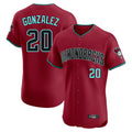 Arizona Diamondbacks #20 Luis Gonzalez Player Red Limited Elite Home Game Stitched Baseball Jersey