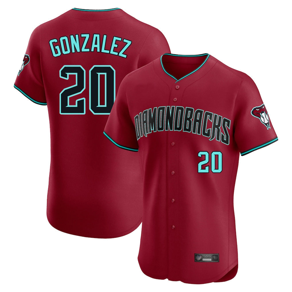 Arizona Diamondbacks #20 Luis Gonzalez Player Red Limited Elite Home Game Stitched Baseball Jersey