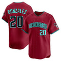 Arizona Diamondbacks #20 Luis Gonzalez Player Red Limited Home Game Stitched Baseball Jersey