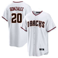 Arizona Diamondbacks #20 Luis Gonzalez Player White Home Game Stitched Baseball Jersey