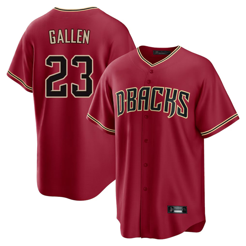 Arizona Diamondbacks #23 Zac Gallen Player Red Home Game Stitched Baseball Jersey