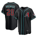 Arizona Diamondbacks #28 Nolan Arenado Player Black Fashion Home Game Stitched Baseball Jersey