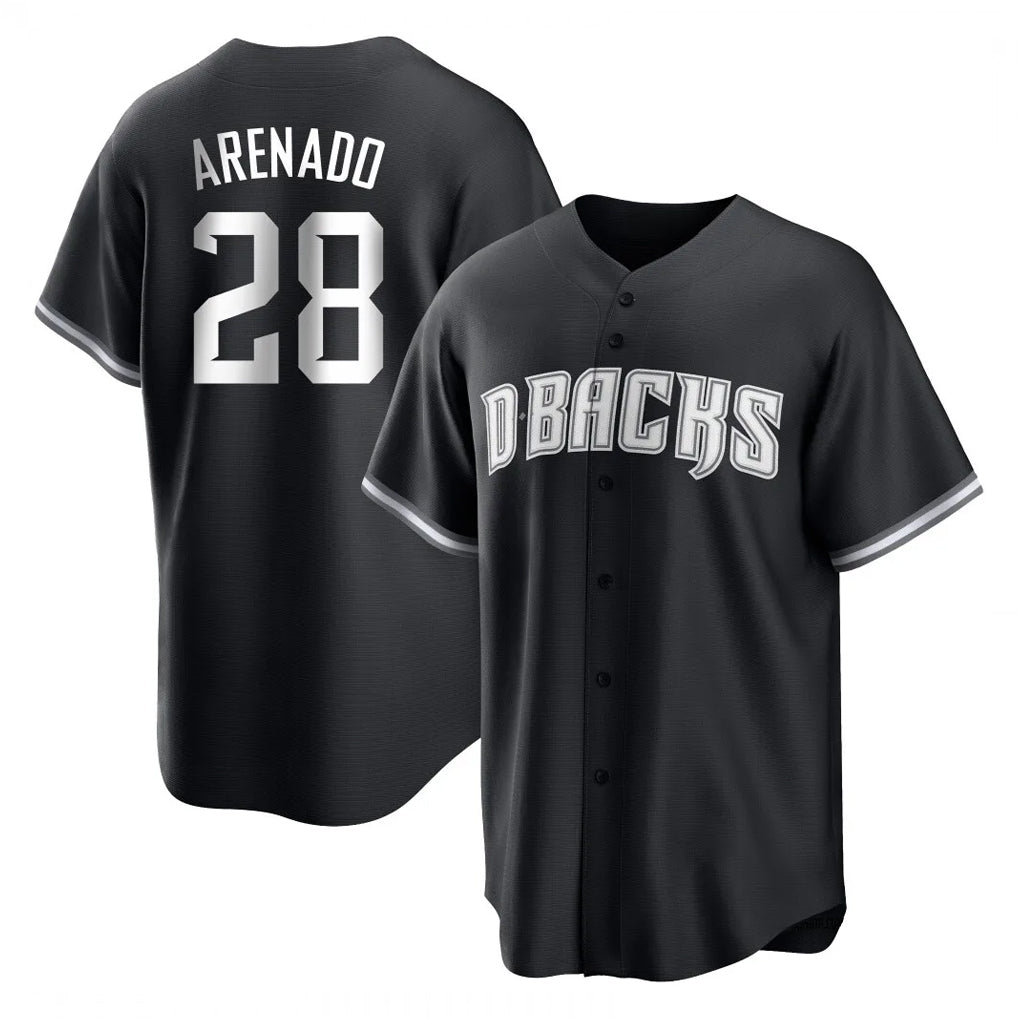 Arizona Diamondbacks #28 Nolan Arenado Player Black Game Home Stitched Baseball Jersey