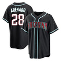 Arizona Diamondbacks #28 Nolan Arenado Player Black Home Game Stitched Baseball Jersey