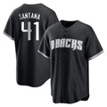 Arizona Diamondbacks #41 Carlos Santana Player Black Game Home Stitched Baseball Jersey