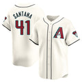 Arizona Diamondbacks #41 Carlos Santana Player Cream Limited Home Game Stitched Baseball Jersey
