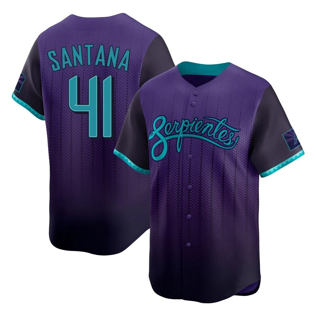 Arizona Diamondbacks #41 Carlos Santana Player Purple City Connect Limited Home Game Stitched Baseball Jersey