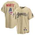 Arizona Diamondbacks #4 Ketel Marte Tan USA 250 Fourth of July Stitched Baseball Jersey