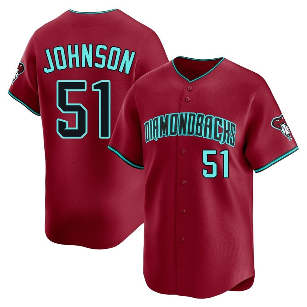 Arizona Diamondbacks #51 Randy Johnson Player Red Limited Home Game Stitched Baseball Jersey