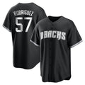 Arizona Diamondbacks #57 Eduardo Rodriguez Player Black Game Home Stitched Baseball Jersey