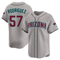 Arizona Diamondbacks #57 Eduardo Rodriguez Player Gray Road Limited Home Game Stitched Baseball Jersey