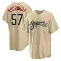 Arizona Diamondbacks #57 Eduardo Rodriguez Player Tan City Connect Home Game Stitched Baseball Jersey