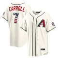 Arizona Diamondbacks #7 Corbin Carroll Cream USA 250 Fourth of July Stitched Baseball Jersey