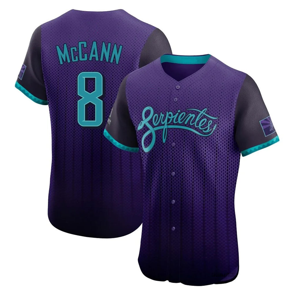 Arizona Diamondbacks #8 James McCann Player Purple City Connect Limited Elite Home Game Stitched Baseball Jersey