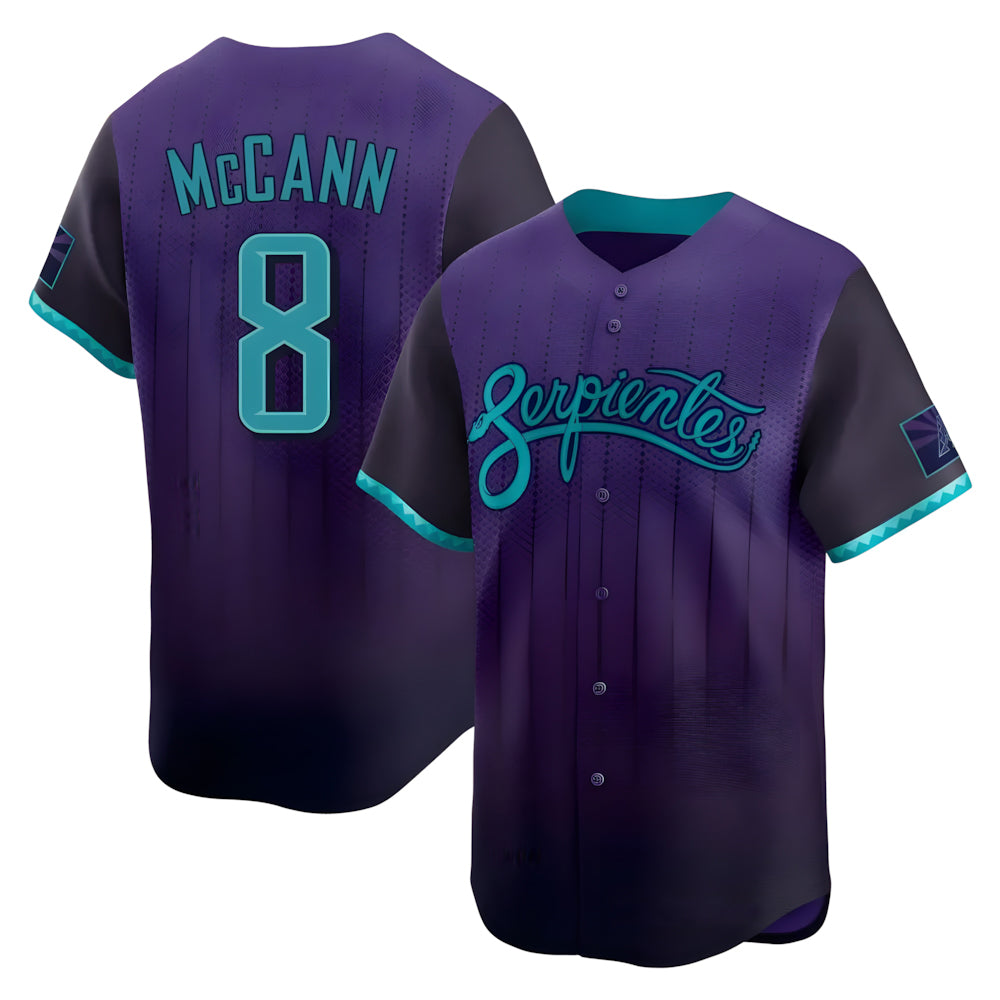 Arizona Diamondbacks #8 James McCann Player Purple City Connect Limited Home Game Stitched Baseball Jersey
