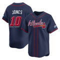 Atlanta Braves #10 Chipper Jones Player Navy 2025 Speedway Classic Home Game Stitched Baseball Jersey