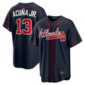 Atlanta Braves #13 Ronald Acuna Jr Player Navy Home Game Stitched Baseball Jersey