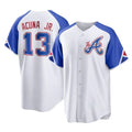 Atlanta Braves #13 Ronald Acuna Jr Player White City Connect Home Game Stitched Baseball Jersey