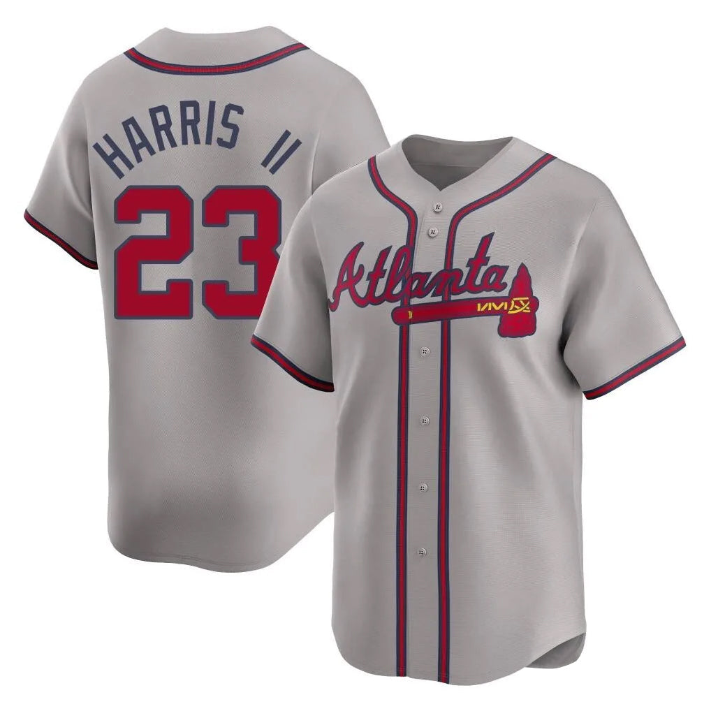 Atlanta Braves #23 Michael Harris II Player Gray Limited Home Game Stitched Baseball Jersey