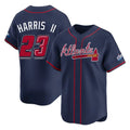 Atlanta Braves #23 Michael Harris II Player Navy 2025 Speedway Classic Home Game Stitched Baseball Jersey