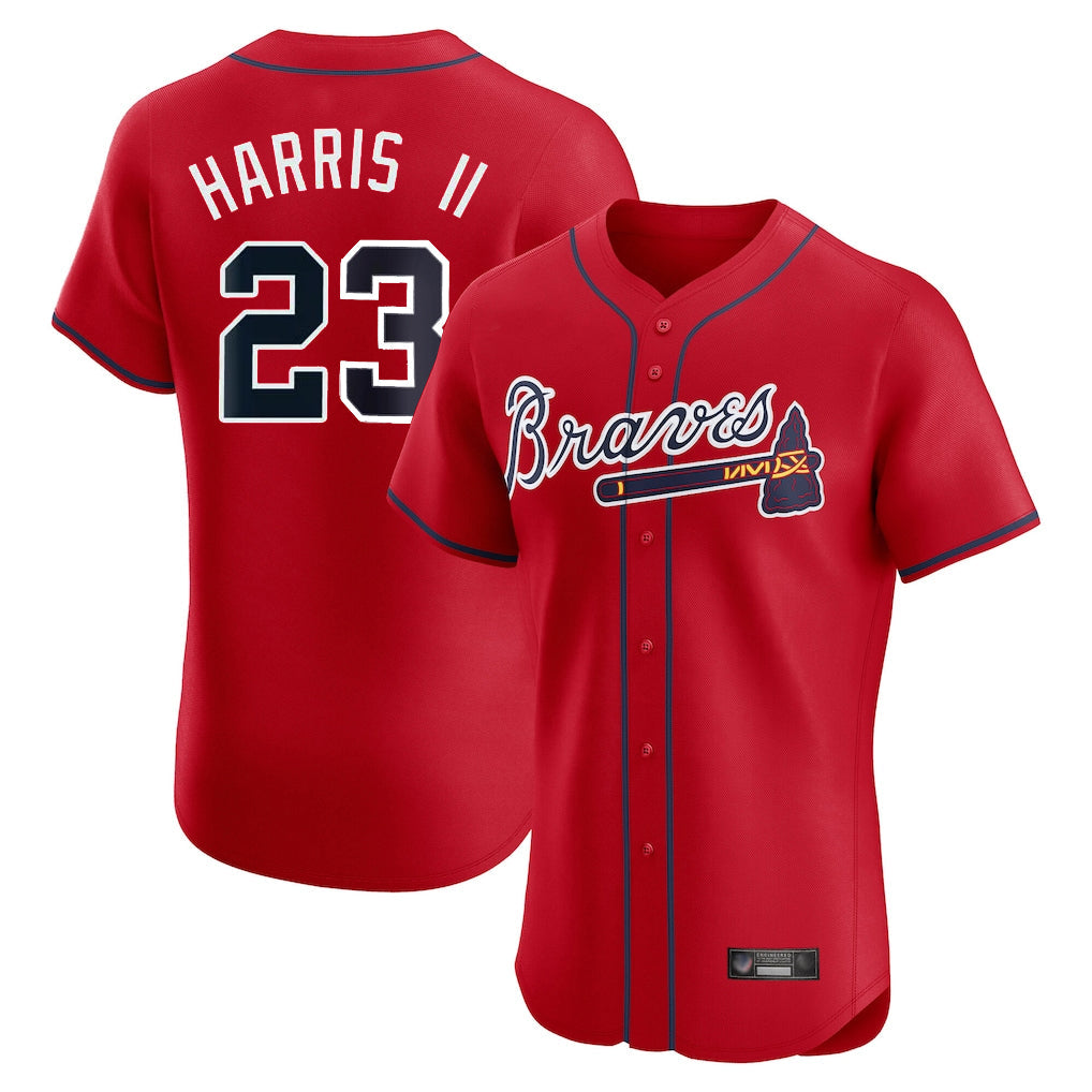 Atlanta Braves #23 Michael Harris II Player Red Limited Elite Home Game Stitched Baseball Jersey
