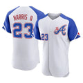 Atlanta Braves #23 Michael Harris II Player White City Connect Limited Elite Home Game Stitched Baseball Jersey