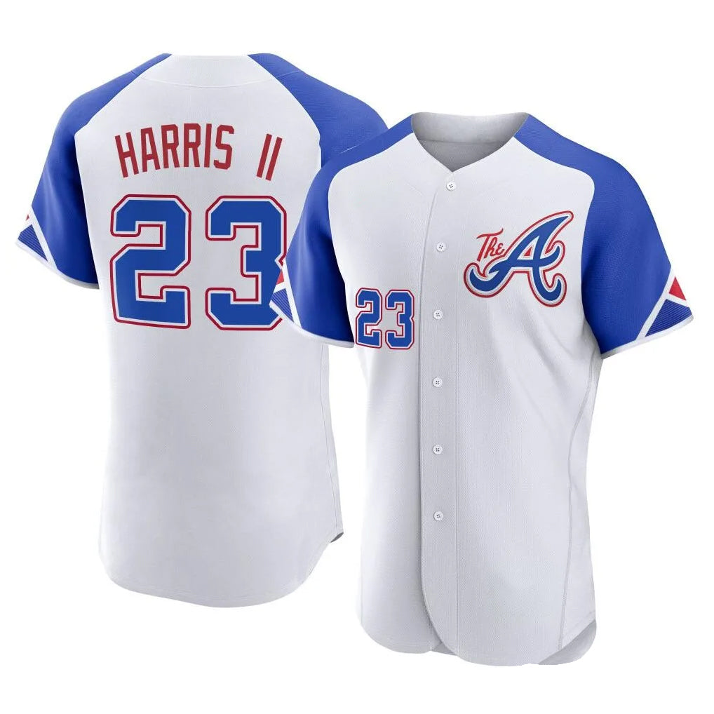 Atlanta Braves #23 Michael Harris II Player White City Connect Limited Elite Home Game Stitched Baseball Jersey