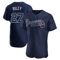 Atlanta Braves #27 Austin Riley Player Navy Alternate Limited Elite Home Game Stitched Baseball Jersey