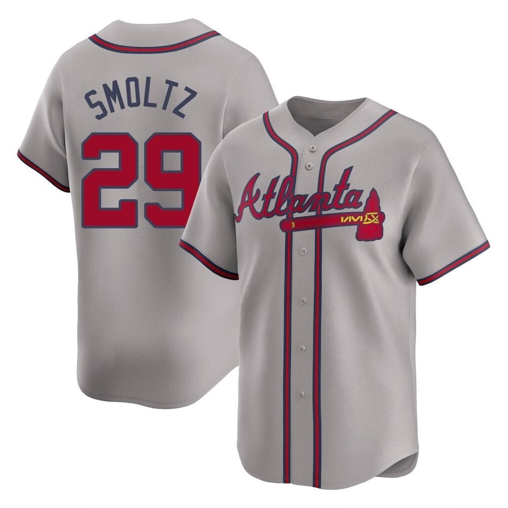 Atlanta Braves #29 John Smoltz Player Gray Limited Home Game Stitched Baseball Jersey