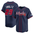 Atlanta Braves #29 John Smoltz Player Navy 2025 Speedway Classic Home Game Stitched Baseball Jersey