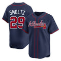 Atlanta Braves #29 John Smoltz Player Navy Limited Home Game Stitched Baseball Jersey