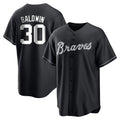 Atlanta Braves #30 Drake Baldwin Player Black Home Game Stitched Baseball Jersey