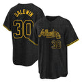 Atlanta Braves #30 Drake Baldwin Player Black Snake Skin City Home Game Stitched Baseball Jersey