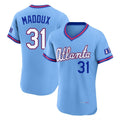 Atlanta Braves #31 Greg Maddux Player Powder Blue 2026 City Connect T-shirt Limited Elite Home Game Stitched Baseball Jersey
